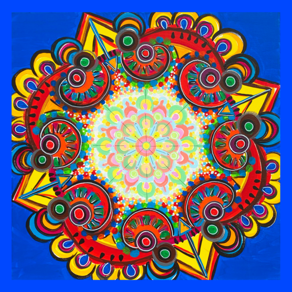 Grusskarte Mandala Licht von Myriam Christen